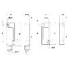 Int.de séc. sans contact magn. 2NF+1NO, plast. câble 5m gauche