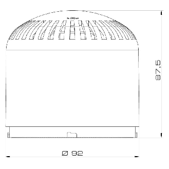 Sirène électronique 105dB 64 sons SIR-E LED MAX VERT IP65 Ø92mm-Lire la description