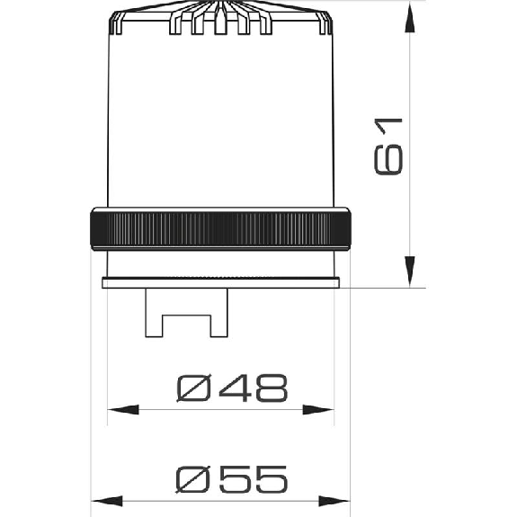 Sirène MINITWS 77dB V24DAC IP54 Ø55mm GRIS-Lire la description