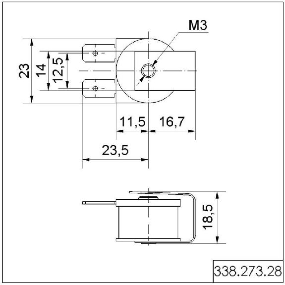 Ronfleur EM 75dB continu 230VAC Ronfleur EM 75dB continu 230VAC-Lire la description