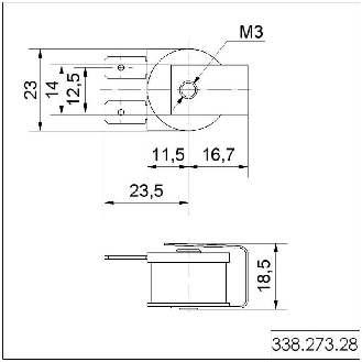 Ronfleur EM 75dB continu 230VAC-Lire la description