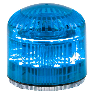 Sirène électronique 105dB 64 sons SIR-E LED MAX BLEU IP65 Ø92mm-Lire la description
