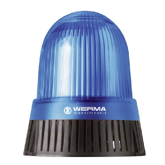 Sirène DEL BM 32 sons 108dB 24VAC/DC BLEU IP65 Ø146mm NOIR-Lire la description
