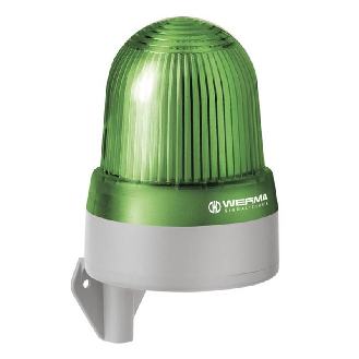 Sirène DEL WM 32 sons 108dB 115-230VAC VERT IP65 Ø134mm GRIS-Lire la description