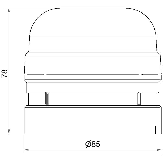 Midi Sounder 110dB 12-24VAC/DC GRIS-Lire la description