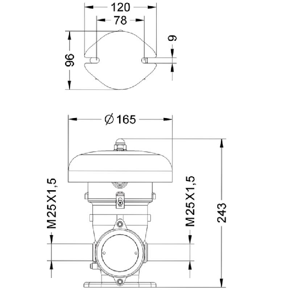 Sonnerie industrielle 98dB IP66 pour zones explosives-Lire la description