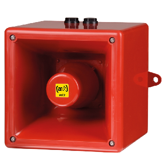 Sirène électronique 124dB TONALARM 100-240 Vca - 64 sons IP66 ROUGE-Lire la description