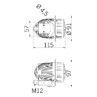 Sirène MINICELERE 101dB V24DAC IP43 GRIS-Lire la description