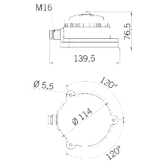 Sirène 95dB MICROSAI INTERMITTENT V110AC IP65 GRIS-Lire la description