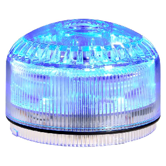 Sirène électronique 105dB 64 sons SIR-E LED BLEU IP65 Ø92mm-Lire la description