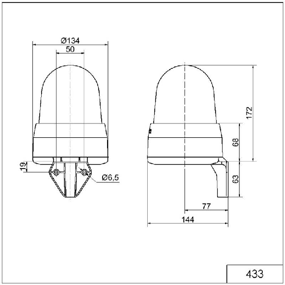 Sirène de signalisation DEL 108dB IP65-Lire la description