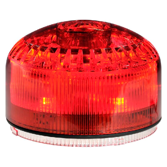 Sirène électronique 105dB 64 sons SIR-E LED ROUGE IP65 Ø92mm-Lire la description