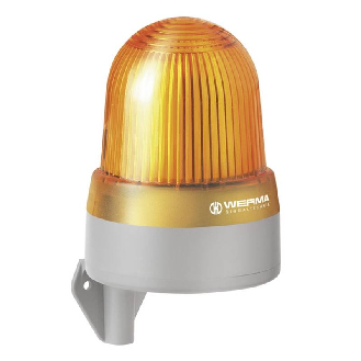 Sirène DEL WM 32 sons 108dB 115-230VAC ORANGE IP65 Ø134mm GRIS-Lire la description