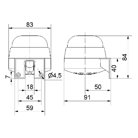 Ronfleur WM continu/pulsé 92dB 115VAC IP65 Ø83mm GRIS-Lire la description