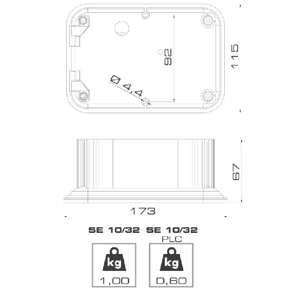 Sirène SE 10/32 MS5 99dB V12/24DAC IP43 GRIS-Lire la description