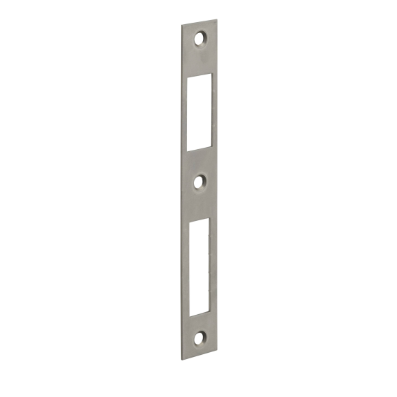 Gâche plate inox coffre réduit 160x22x1,5 mm-Lire la description