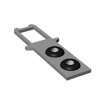 Actionneur inox droit avec silent block pour STP/STM-Lire la description