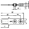 Actionneur inox droit avec silent block pour STP/STM