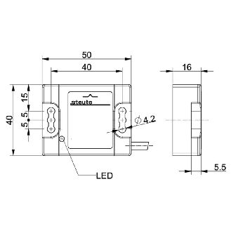 Int.de séc. Ex magnétique Reed actionneur (sans) 2NF, LED, câble 10m-Lire la description