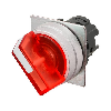 Sélecteur à manette 2 pos. gauche couleur rouge (alu brossé)