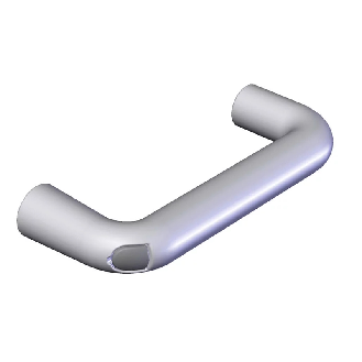 Poignée de porte pour MGB-H-Aluminium, argent anodisé-Lire la description