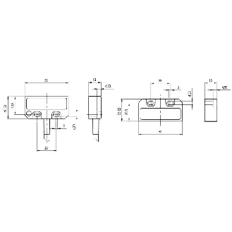 Int.de séc. sans contact RFID 2NF+1NO, plast., C0.25m+M12 8P gauche-Lire la description