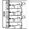 A.U. à câble, 2NF+2NO / M20x1.5
