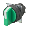Sélecteur à manette 2 pos. droite couleur vert (noir)