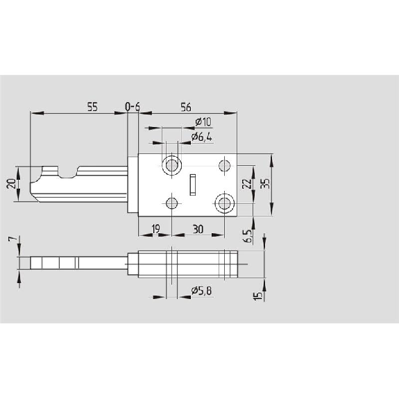 Actionneur droit télescopique course max. 6mm pour AZM 415-Lire la description