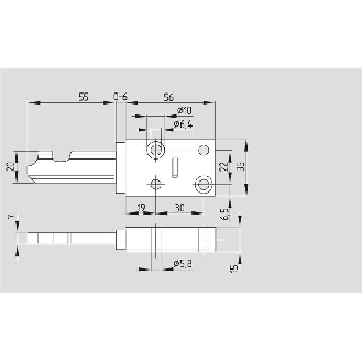 Actionneur droit télescopique course max. 6mm pour AZM 415-Lire la description