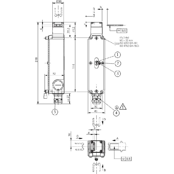 Int.de séc. Ex Verr. méca./Déverr. 24Vac/dc 2O+1F+1O (act. lente) Int.de séc. Ex Verr. méca./Déverr. 24Vac/dc 2O+1F+1O (act. lente)-Lire la description