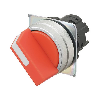 Sélecteur à manette 2 pos. gauche couleur rouge (alu brossé)