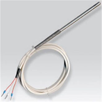 Sonde Pt100x1 Ø6mm lg200mm câble 3m SV/SV/Tresse inox et ressort-Lire la description