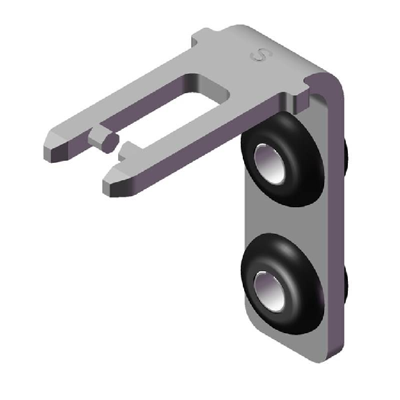 Actionneur inox coudé avec silent blocks pour NP/GP/TP-Lire la description