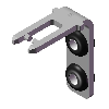 Actionneur inox coudé avec silent blocks pour NP/GP/TP