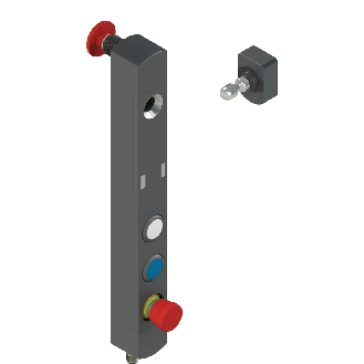 Int.de séc. RFID avec électroaimant, avec verrouillage, 3 dispositifs-Lire la description