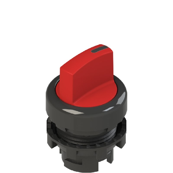 Sélecteur à manette 3 pos. lum. rouge av marquage (noir)-Leggi tutto