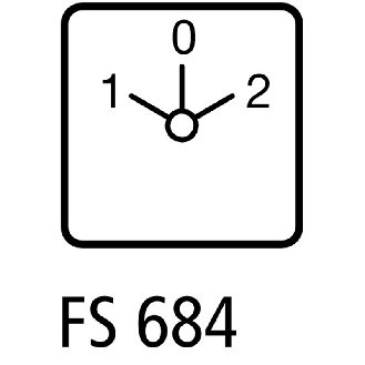 Inverseurs, Contacts: 4, 63 A, plastron: 1-0-2, 60 °, à accrochage, Encastrement / Montage encastré avec fixation arrière-Lire la description