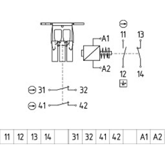 Int.de séc. à interver. ouv. hors tension 24VAC/DC 3NF+1NO, 1xM20 Int.de séc. à interver. ouv. hors tension 24VAC/DC 3NF+1NO, 1xM20-Lire la description