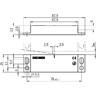 Actionneur CMS modèle A 88x25x13mm-Lire la description