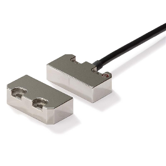 Int.de séc. sans contact codé 2NF, inox, câble 2m gauche Int.de séc. sans contact codé 2NF, inox, câble 2m gauche-Lire la description