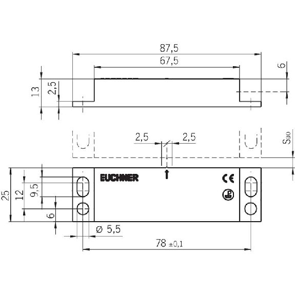 Actionneur CMS modèle A 88x25x13mm-Lire la description