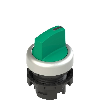 Sélecteur à manette 3 pos. lum. vert av marquage (satin chromé)
