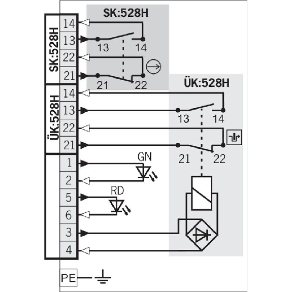 Int.de séc. à interver. méca. 110Vac, 1O+1F/1O+1F, à gauche, 1xM20 Int.de séc. à interver. méca. 110Vac, 1O+1F/1O+1F, à gauche, 1xM20-Lire la description