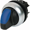 Commutateur rotatif lumineux, 2 positions, bleu, à accrochage