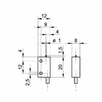 Commutateur de précision 21,5x12x8mm NF FP=50g Câble 0,8m-Lire la description