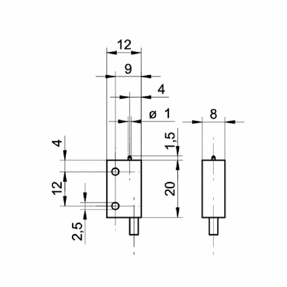Commutateur de précision 21,5x12x8mm NF FP=50g Câble 0,8m Commutateur de précision 21,5x12x8mm NF FP=50g Câble 0,8m-Lire la description