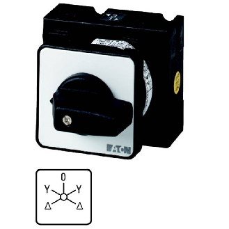 Commut inverseur, cont.: 10, 32A, D-Y-0-Y-D, 60°, à acc., encastré-Lire la description