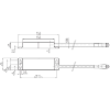 Int.de séc. sans contact REED 2NO P=9mm / M08 4P+C0.2m