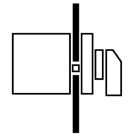 Commut à gradin, cont.: 6, 20A, 1-6, 45°, 6 crans 45°,à acc.,encastré-Lire la description